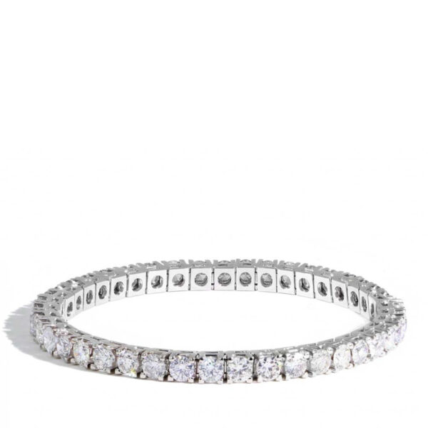 10 Carat Lab Grown Diamond Tennis Bracelet in 14K White Gold