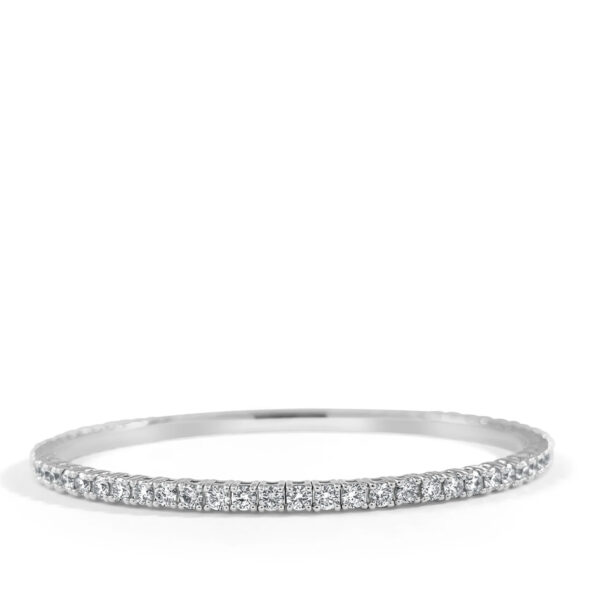 14k Gold Flexible Diamond Bangle