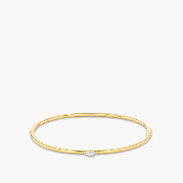 .20 Carat Marquise Diamond Hinged Bangle