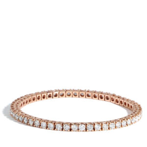 4.50 Carat Diamond Tennis Bracelet in 14k Rose Gold
