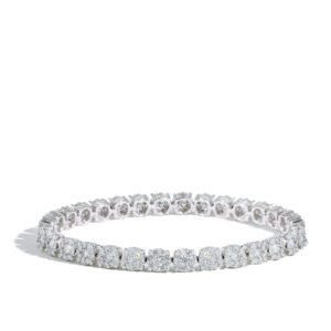5 Carat Illusion Diamond Tennis Bracelet in 14k White Gold