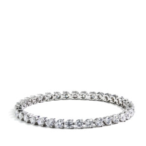 7 Carat Floating Diamond Tennis Bracelet in 14k White Gold