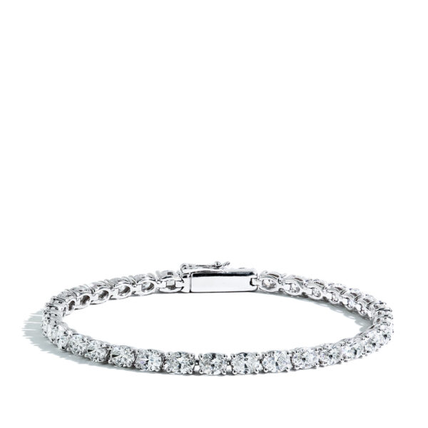 8 Carat Tennis Bracelet with East-West Oval Diamonds