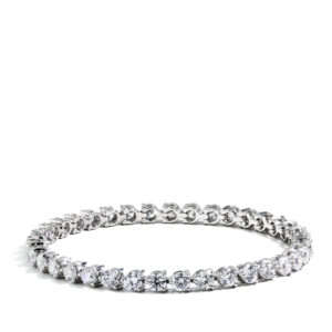 9 Carat Floating Diamond Tennis Bracelet in 14K White Gold