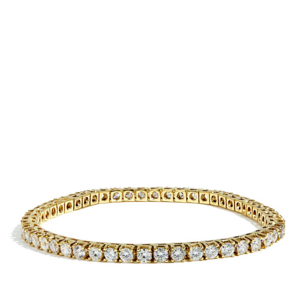 9.5 Carat Men's Diamond Tennis Bracelet in 14k Yellow Gold