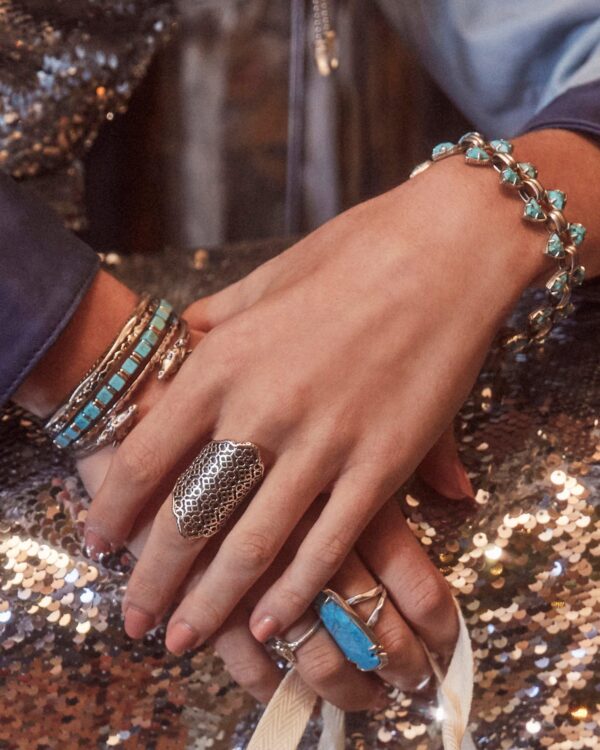 Beau Cuff Bracelet in Vintage Silver