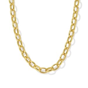 Beau Link and Chain Necklace in Vintage Gold