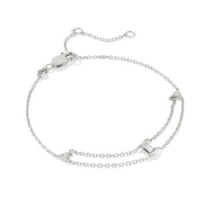 Blythe Sterling Silver Chain Bracelet in White Topaz