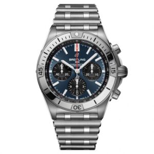 Breitling Chronomat B01 42 Blue Dial Stainless Steel Watch AB0134101C1A1