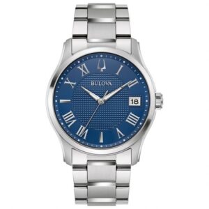 Bulova Classic Wilton Stainless Steel Bracelet Watch | 41mm | 96B386