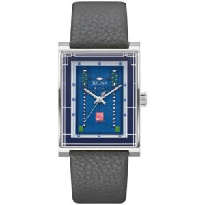 Bulova Frank Loyd Wright Robie House Grey Leather Strap Watch | 30.5mm | 96A287