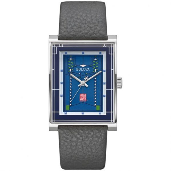 Bulova Frank Loyd Wright Robie House Grey Leather Strap Watch | 30.5mm | 96A287