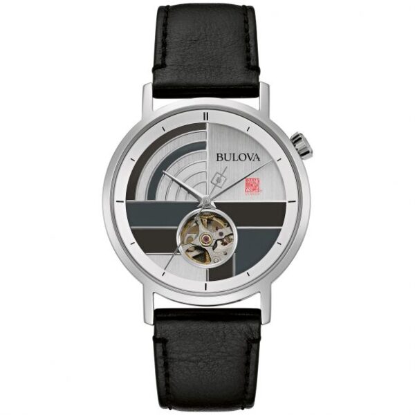 Bulova Frank Loyd Wright The Oculus Automatic Black Leather Strap Watch | 39mm | 96A248