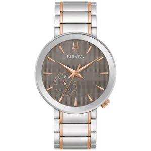 Bulova Futuro Latin GRAMMY Grey Dial Two-Tone Bracelet Watch 42mm - 98A309