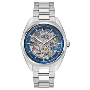 Bulova Surveyor Automatic Blue Dial Stainless Steel Bracelet Watch 41mm - 96A292