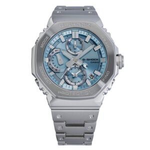 Casio G-Shock Full Metal Chronograph Solar Connected Blue Dial Stainless Steel Watch - GMCB2100AD-2A