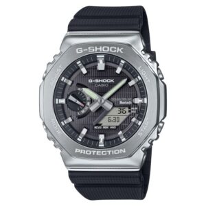 Casio G-Shock G-Steel Solar Connected Black Dial Black Resin Strap Watch - GBM2100-1A