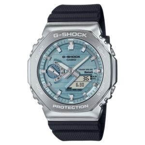 Casio G-Shock G-Steel Solar Connected Blue Dial Black Resin Strap Watch - GBM2100A-1A2