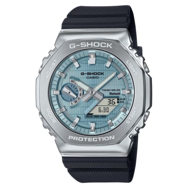Casio G-Shock G-Steel Solar Connected Blue Dial Black Resin Strap Watch - GBM2100A-1A2