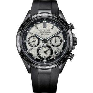 Citizen Eco-Drive Attesa Satellite Timekeeping and Super Titanium Black Polyurethane Strap Watch - 44.5mm - CC4055-14H