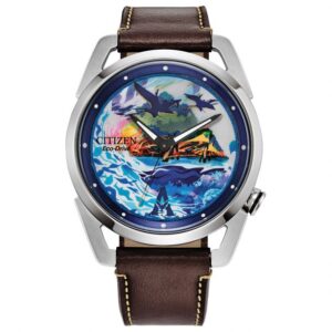 Citizen Eco-Drive Avatar Pandora Brown Leather Strap Watch | 42mm | AW2060-02W