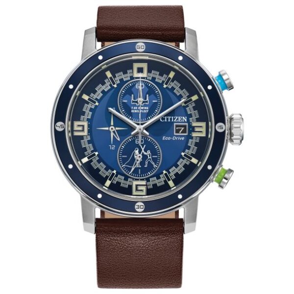 Citizen Eco-Drive Classic Characters Star Wars Luke Skywalker Brown Leather Strap Watch | 44mm | CA0768-07W