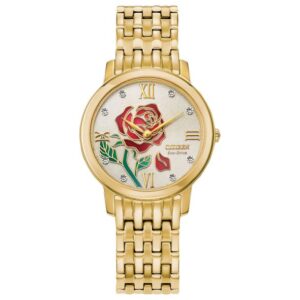 Citizen Eco-Drive Disney Belle Diamond Gold-Tone Bracelet Watch | 30mm | EX1492-59W