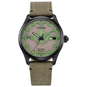 Citizen Eco-Drive Star Wars Classic Yoda Beige Nylon Strap Watch | 42mm | BM6839-06W