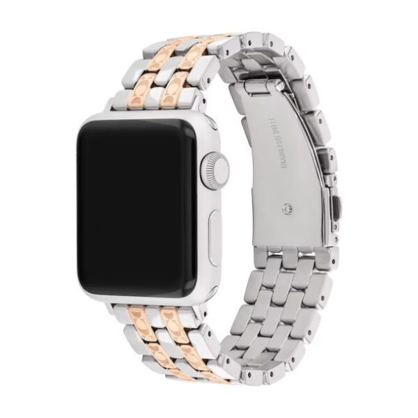 COACH Apple Watch Strap Two-Tone Stainless Steel and Rose Gold-Tone 38mm, 40mm and 41mm - 14700244