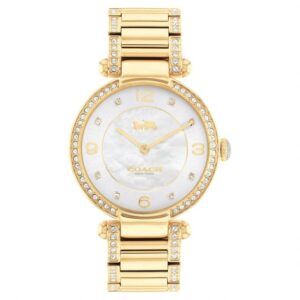 COACH Cary Crystal Accent and Gold-Tone Bracelet Watch 34mm - 14503832
