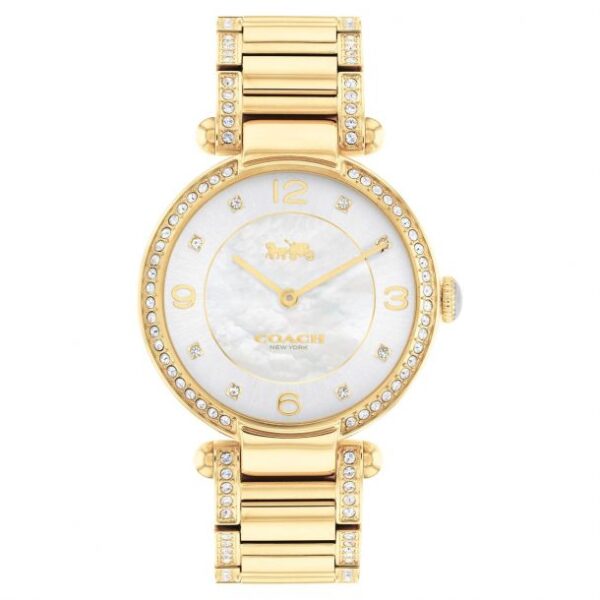 COACH Cary Crystal Accent and Gold-Tone Bracelet Watch 34mm - 14503832