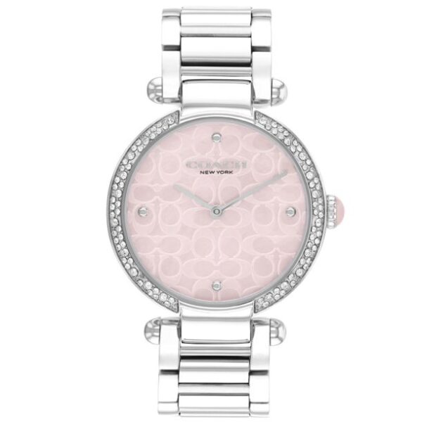 COACH Cary Pink Mother-of-Pearl Dial Stainless Steel Crystal Bracelet Watch 34mm - 14504182