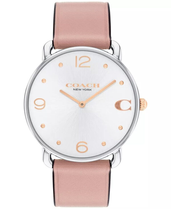 Coach Elliot Pink Leather Strap Watch 36mm 14504199