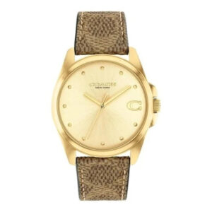Coach Greyson Gold Dial Tan Signature Strap 14504111