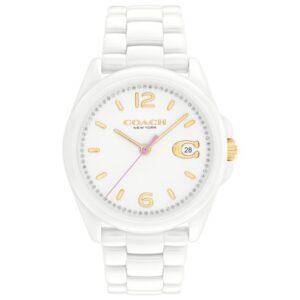 COACH Greyson White Ceramic Watch 36mm - 14503925