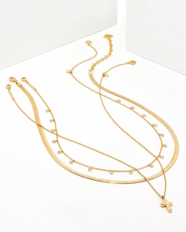 Cross Necklace Layering Set