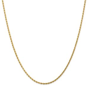 Diamond-Cut Rope 10k Yellow Gold Chain Necklace 1.75mm