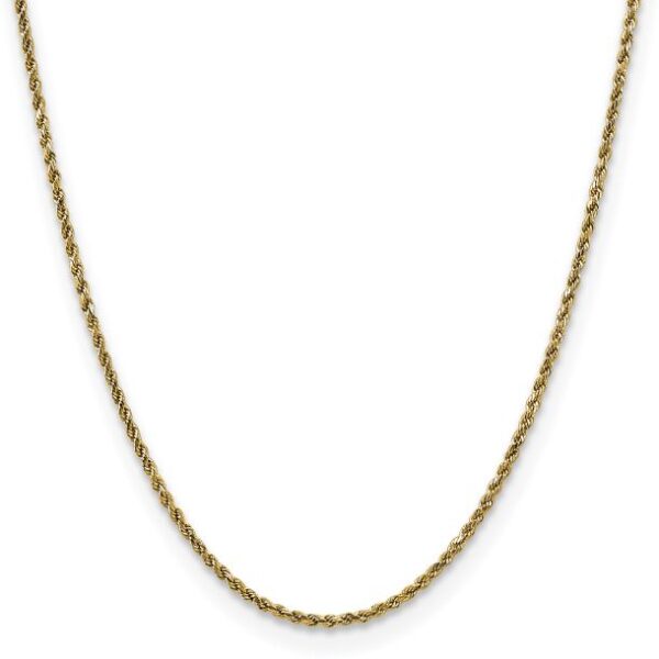 Diamond-Cut Rope 10k Yellow Gold Chain Necklace 2.25mm