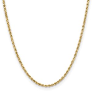 Diamond-Cut Rope 10k Yellow Gold Chain Necklace 3mm