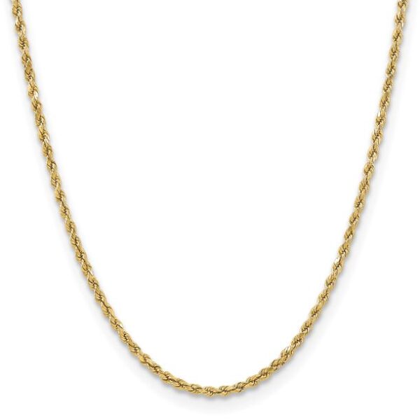 Diamond-Cut Rope 10k Yellow Gold Chain Necklace 3mm
