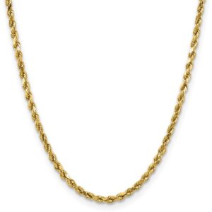Diamond-Cut Rope 10k Yellow Gold Chain Necklace 4mm