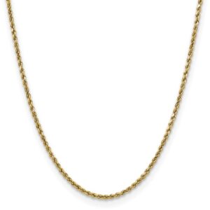 Diamond-Cut Rope 14k Yellow Gold Chain Necklace 2.5mm