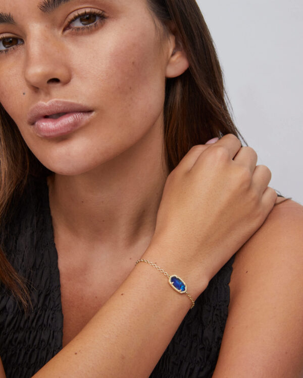 Elaina Gold Chain Bracelet in Abalone Shell