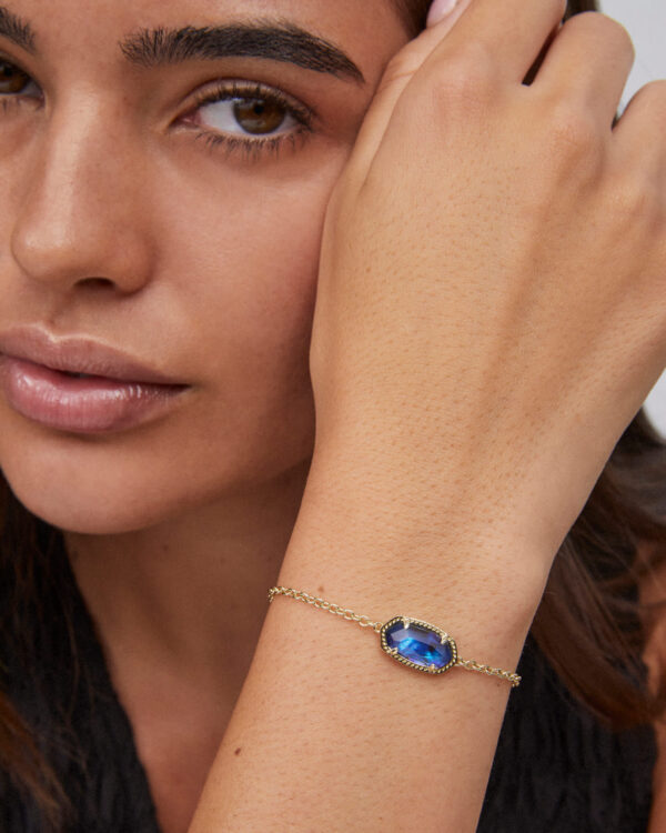Elaina Gold Chain Bracelet in Abalone Shell