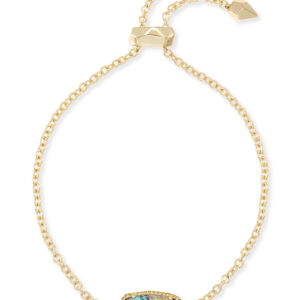 Elaina Gold Chain Bracelet in Abalone Shell
