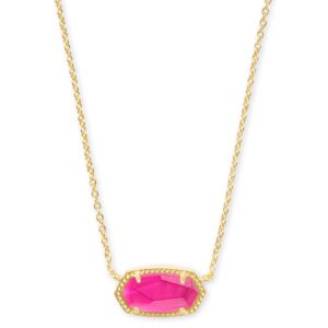 Elisa Gold Pendant Necklace in Azalea Illusion