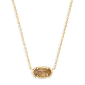 Elisa Gold Pendant Necklace in Citrine