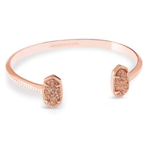 Elton Rose Gold Cuff Bracelet in Rose Gold Drusy