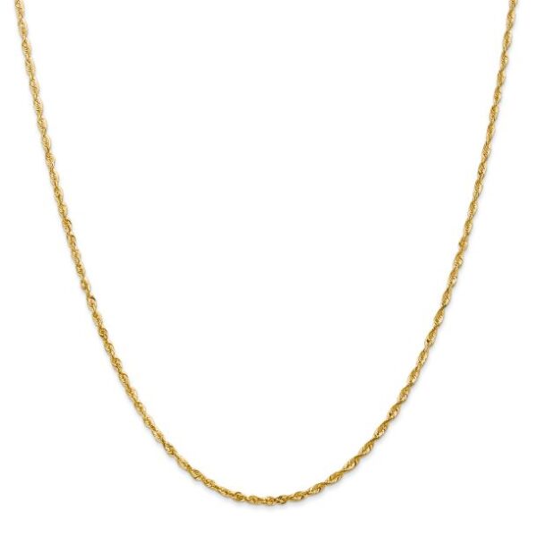 Extra-Light Diamond-Cut Rope 14k Yellow Gold Chain Necklace 2mm