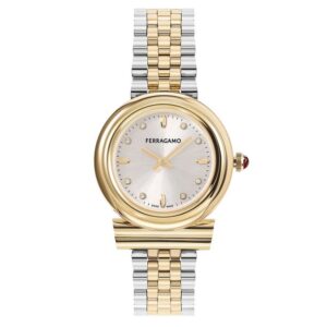 Ferragamo Gancini Diamond Dial and Two-Tone Bracelet Watch | 28mm | SFMV01423